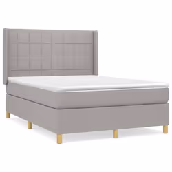 Giroletto a Molle con Materasso Grigio Chiaro 140x190cm Tessutocod mxl 74645 - Vista aggiuntiva 2