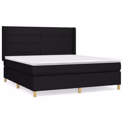 Giroletto a Molle con Materasso Nero 160x200 cm in Tessutocod mxl 74657 - Vista aggiuntiva 2