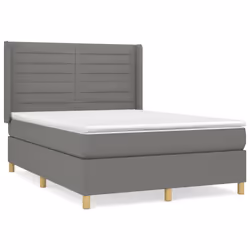 Giroletto a Molle con Materasso Grigio Scuro 140x200cm Tessutocod mxl 74658 - Vista aggiuntiva 2