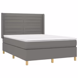 Giroletto a Molle con Materasso Grigio Scuro 140x200cm Tessutocod mxl 74658 - Vista aggiuntiva 3