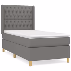 Giroletto a Molle con Materasso Grigio Scuro 90x200 cm Tessutocod mxl 74670 - Vista aggiuntiva 2