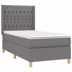 Giroletto a Molle con Materasso Grigio Scuro 90x200 cm Tessutocod mxl 74670 - Vista aggiuntiva 3