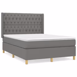 Giroletto a Molle con Materasso Grigio Scuro 140x200cm Tessutocod mxl 98678 - Vista aggiuntiva 2