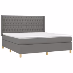 Giroletto a Molle con Materasso Grigio Scuro 180x200 cm Tessutocod mxl 122602 - Vista aggiuntiva 3