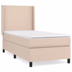 vidaXL Giroletto a Molle con Materasso Cappuccino 90x200 cm Similpelle - Vista aggiuntiva 2