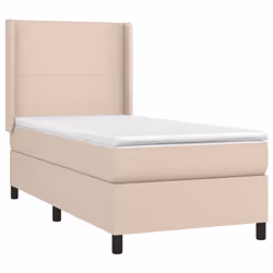 vidaXL Giroletto a Molle con Materasso Cappuccino 90x200 cm Similpelle - Vista aggiuntiva 3