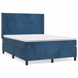 Giroletto a Molle con Materasso Blu Scuro 140x190 cm in Vellutocod mxl 74715 - Vista aggiuntiva 2