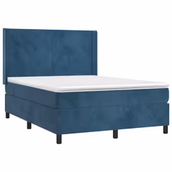 Giroletto a Molle con Materasso Blu Scuro 140x190 cm in Vellutocod mxl 74715 - Vista aggiuntiva 3