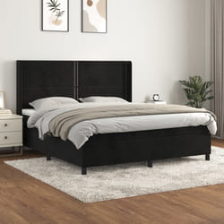 Giroletto a Molle con Materasso Nero 180x200 cm in Vellutocod mxl 74724
