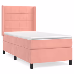 Giroletto a Molle con Materasso Rosa 90x200 cm in Vellutocod mxl 98721 - Vista aggiuntiva 2