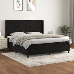 Giroletto a Molle con Materasso Nero 180x200 cm in Vellutocod mxl 98734