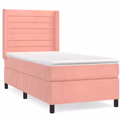 Giroletto a Molle con Materasso Rosa 90x200 cm in Vellutocod mxl 122656 - Vista aggiuntiva 2
