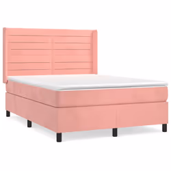 Giroletto a Molle con Materasso Rosa 140x200 cm in Vellutocod mxl 98739 - Vista aggiuntiva 2