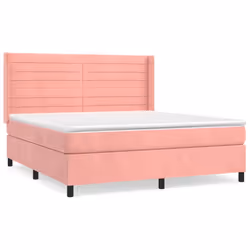 Giroletto a Molle con Materasso Rosa 180x200 cm in Vellutocod mxl 74743 - Vista aggiuntiva 2