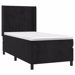 Giroletto a Molle con Materasso Nero 90x190 cm in Vellutocod mxl 98741 - Vista aggiuntiva 3