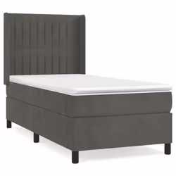 Giroletto a Molle con Materasso Grigio Scuro 90x200 cm Vellutocod mxl 98747 - Vista aggiuntiva 2