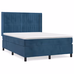 Giroletto a Molle con Materasso Blu Scuro 140x190 cm in Vellutocod mxl 98750 - Vista aggiuntiva 2