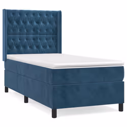 Giroletto a Molle con Materasso Blu Scuro 100x200 cm in Vellutocod mxl 122681 - Vista aggiuntiva 2