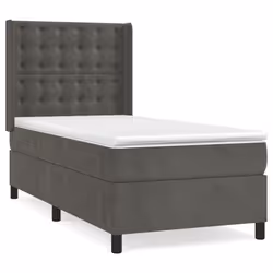 Giroletto a Molle con Materasso Grigio Scuro 100x200 cm Vellutocod mxl 74770 - Vista aggiuntiva 2