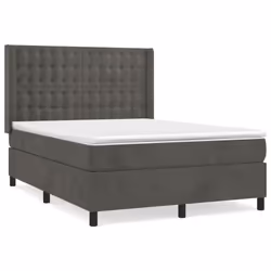 Giroletto a Molle con Materasso Grigio Scuro 140x190 cm Vellutocod mxl 122691 - Vista aggiuntiva 2