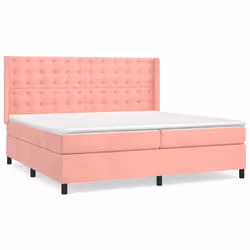 Giroletto a Molle con Materasso Rosa 200x200 cm in Vellutocod mxl 74776 - Vista aggiuntiva 2
