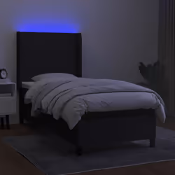 Letto a Molle con Materasso e LED Nero 90x200 cm in Tessutocod mxl 75309 - Vista aggiuntiva 3