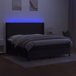 Letto a Molle con Materasso e LED Nero 180x200cm in Tessutocod mxl 123238 - Vista aggiuntiva 3
