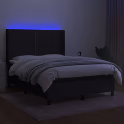 Letto a Molle con Materasso e LED Nero 140x190 cm in Tessutocod mxl 123241 - Vista aggiuntiva 3