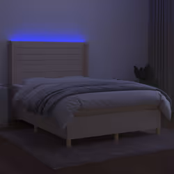 Letto a Molle con Materasso e LED Crema 140x200 cm in Tessutocod mxl 99318 - Vista aggiuntiva 3