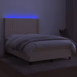 Letto a Molle con Materasso e LED Crema 140x190 cm in Tessutocod mxl 75337 - Vista aggiuntiva 3