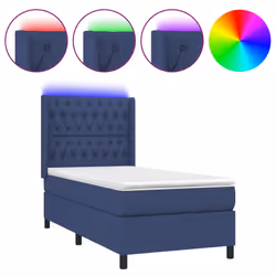 Letto a Molle con Materasso e LED Blu 90x200 cm in Tessutocod mxl 75347 - Vista aggiuntiva 2