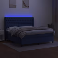 Letto a Molle con Materasso e LED Blu 180x200 cm in Tessutocod mxl 99334 - Vista aggiuntiva 3