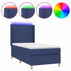 Letto a Molle con Materasso e LED Blu 100x200cm in Tessutocod mxl 123283