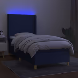 Letto a Molle con Materasso e LED Blu 100x200cm in Tessutocod mxl 123283