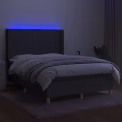 Letto a Molle Materasso e LED Grigio Scuro 140x200cm in Tessutocod mxl 75364 - Vista aggiuntiva 3
