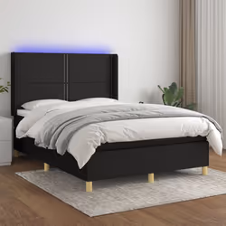 Letto a Molle con Materasso e LED Nero 140x200 cm in Tessutocod mxl 99350 - Vista aggiuntiva 3