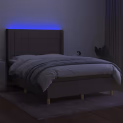 Letto a Molle con Materasso e LED Tortora 140x200 cm in Tessutocod mxl 75378 - Vista aggiuntiva 3