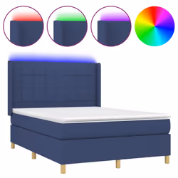 Letto a Molle con Materasso e LED Blu 140x200 cm in Tessutocod mxl 75377 - Vista aggiuntiva 2