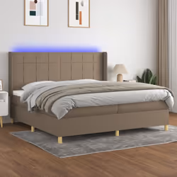 Usate questo letto a molle con materasso e LED per godervi un sonno ristoratore! È il punto focale della vostra camera da let ...