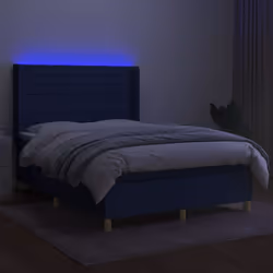 Letto a Molle con Materasso e LED Blu 140x200 cm in Tessutocod mxl 123315 - Vista aggiuntiva 3
