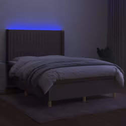 Letto a Molle con Materasso e LED Tortora 140x190 cm in Tessutocod mxl 99373 - Vista aggiuntiva 3