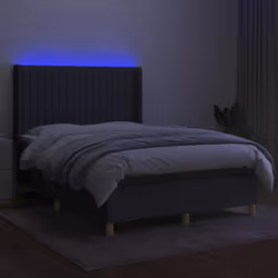 Letto a Molle Materasso e LED Grigio Scuro 140x200cm in Tessutocod mxl 99375 - Vista aggiuntiva 3