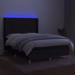 Letto a Molle con Materasso e LED Nero 140x200 cm in Tessutocod mxl 75391 - Vista aggiuntiva 3