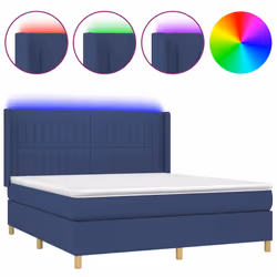 Letto a Molle con Materasso e LED Blu 180x200 cm in Tessutocod mxl 101111 - Vista aggiuntiva 2