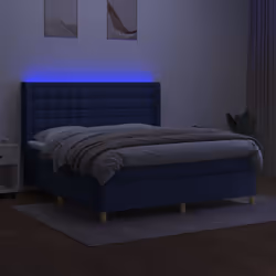 Letto a Molle con Materasso e LED Blu 180x200 cm in Tessutocod mxl 75410 - Vista aggiuntiva 3