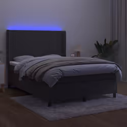 Letto a Molle con Materasso e LED Grigio Scuro 140x200 cmcod mxl 99405 - Vista aggiuntiva 3