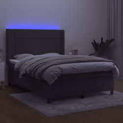 Letto a Molle con Materasso e LED Grigio Scuro 140x190 cmcod mxl 99433 - Vista aggiuntiva 3