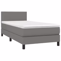 Letto a Molle Materasso e LED Grigio Scuro 90x190 cm in Tessutocod mxl 98771 - Vista aggiuntiva 3