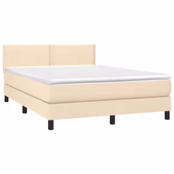 Letto a Molle con Materasso e LED Crema 140x190 cm in Tessutocod mxl 122702 - Vista aggiuntiva 3