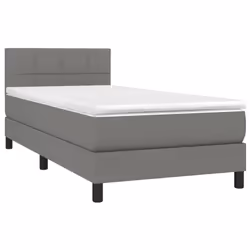 Letto a Molle Materasso e LED Grigio Scuro 100x200cm in Tessutocod mxl 98782 - Vista aggiuntiva 3